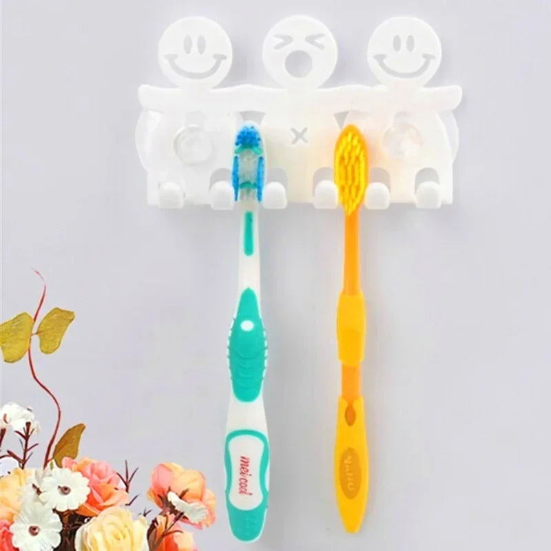 Smile Face Toothbrush Towel Holder