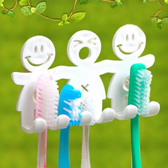 Smile Face Toothbrush Towel Holder