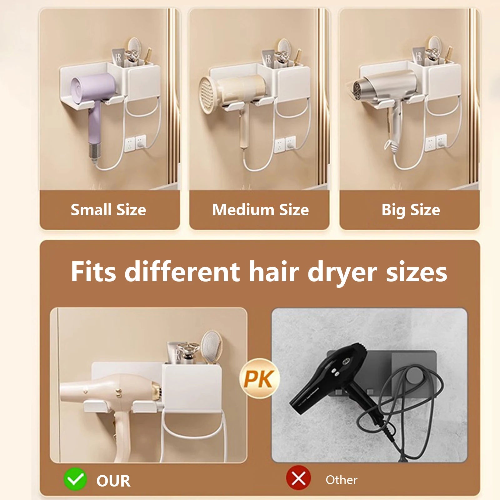 Hair Dryer Holder Wall Cradle