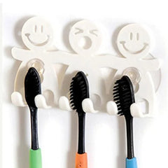 Smile Face Toothbrush Towel Holder